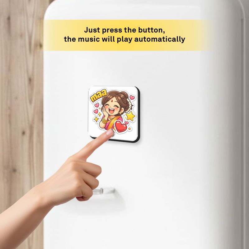 Mom Laughing Personalized Musical Fridge Magnet Rechargeable Gift for Mom
